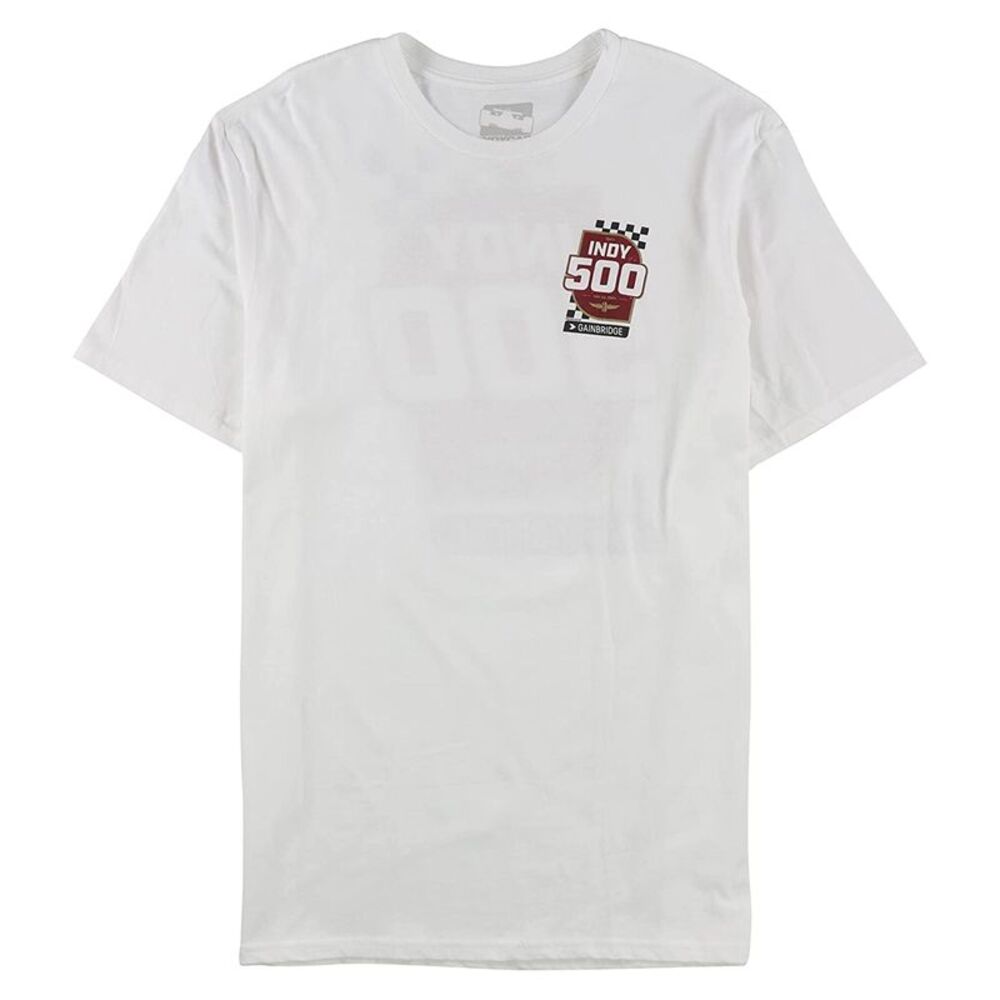 Indy 500 Mens White Event Graphic T-Shirt, NWT